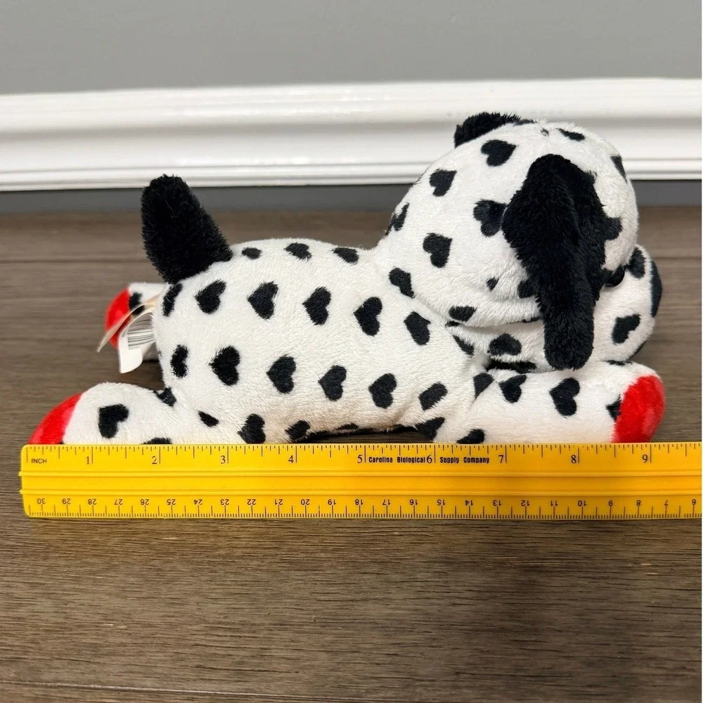 MTY International Dalmatian Puppy Plush Heart Spots Dog Stuffed Animal 9 inch